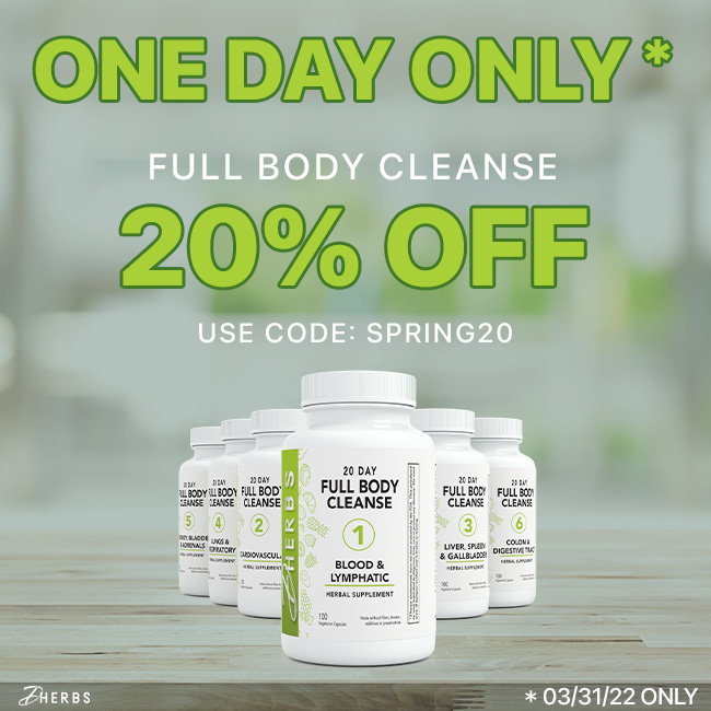 20 Off The Full Body Cleanse! One Day Only! Dherbs